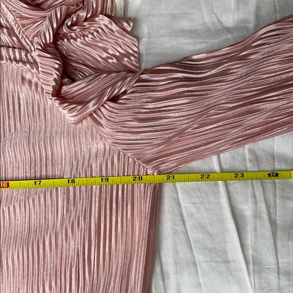 BB Dakota Cold Shoulder Pink Ruffle Blouse - Picture 12 of 14